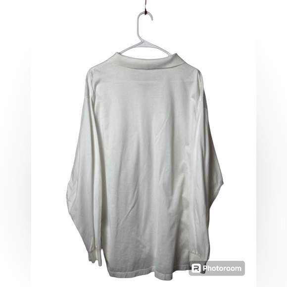 Fairway & Greene Men's Long Sleeve Polo Shirt Size XXL Solid White EUC!‎ - Picture 2 of 6